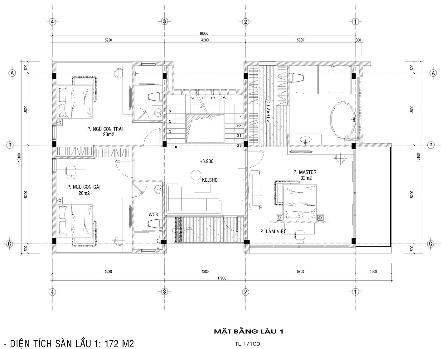 2mat bang tang 1 nha 3 tang mat pho 180m22