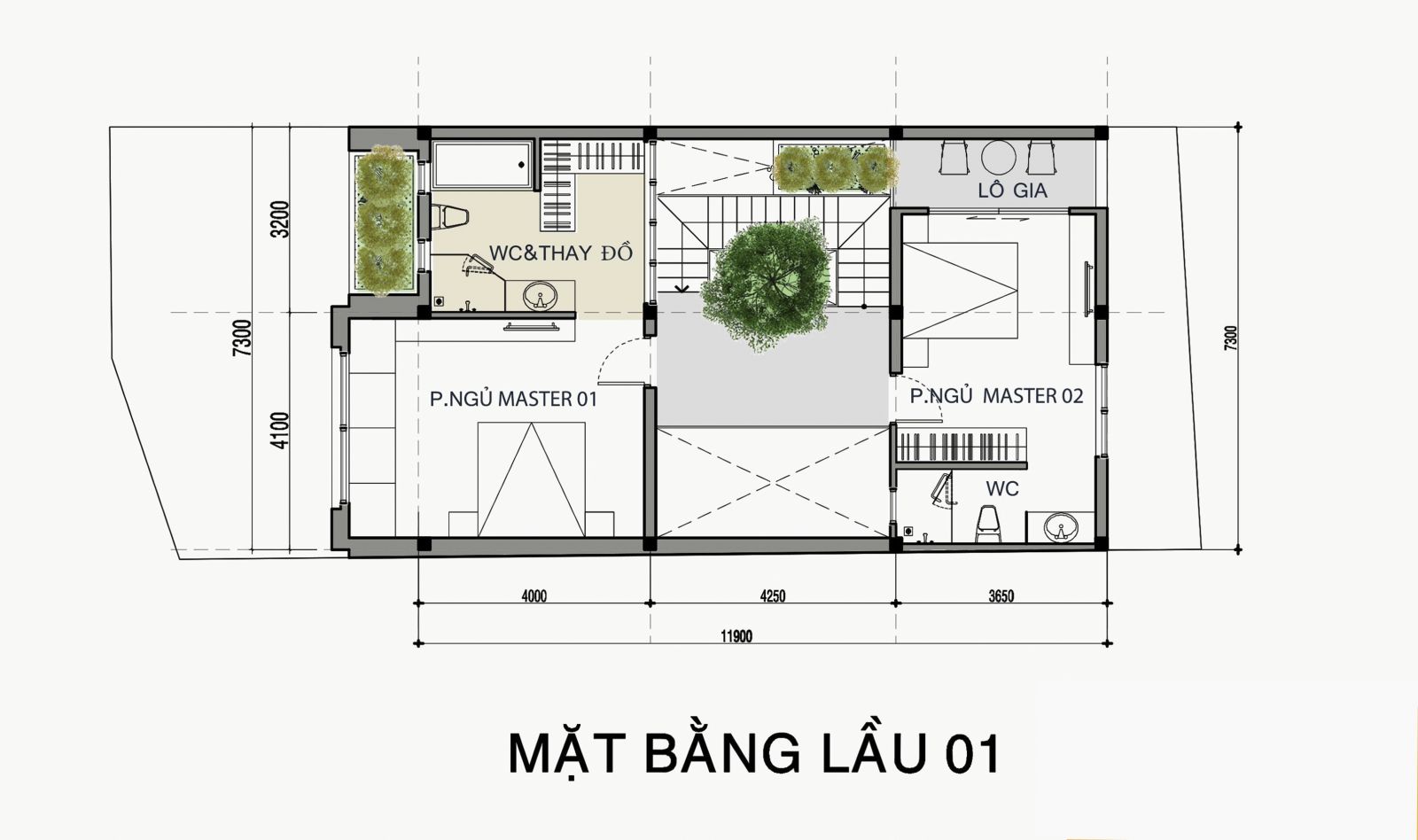 3Thiet ke noi that nha pho 2 tang 3