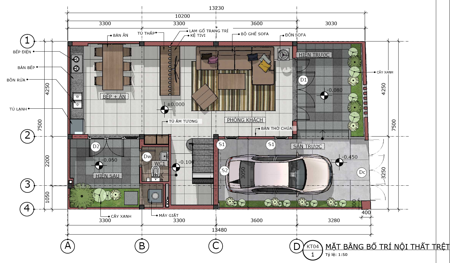 5mb bo tri noi that tang 1 nha pho 2 tang dep8