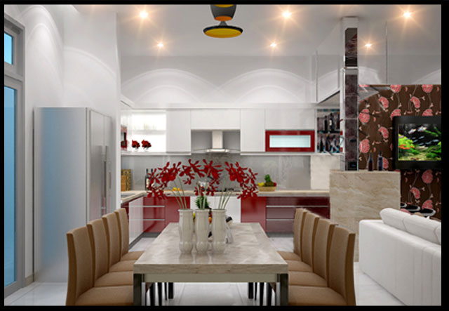 5phong bep nha pho mai lech hien dai8