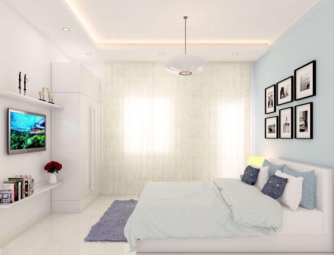 5phong ngu mau nha pho dung gach hoa trang tri