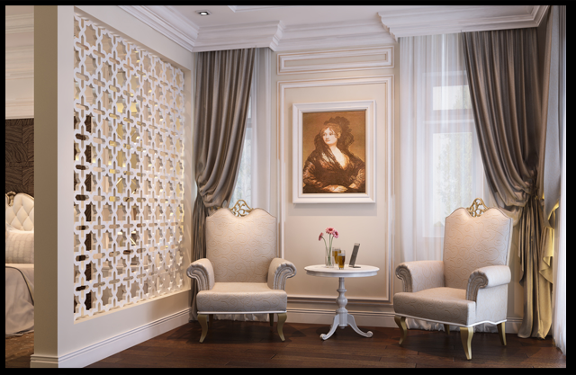 6khong gian nghi ngoi phong ngu mau nha pho phong cach tan co dien