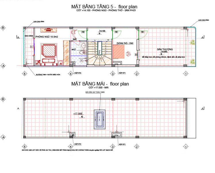 6mau thiet ke nha ong mat tien 4m mat bang tang5 tang maidsaf