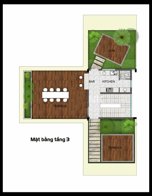 7 mat bang t3 biet thu nha vuon hien dai