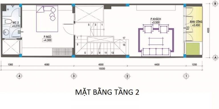 7mat bang tang2 mau nha pho 4 tang 4x16m7