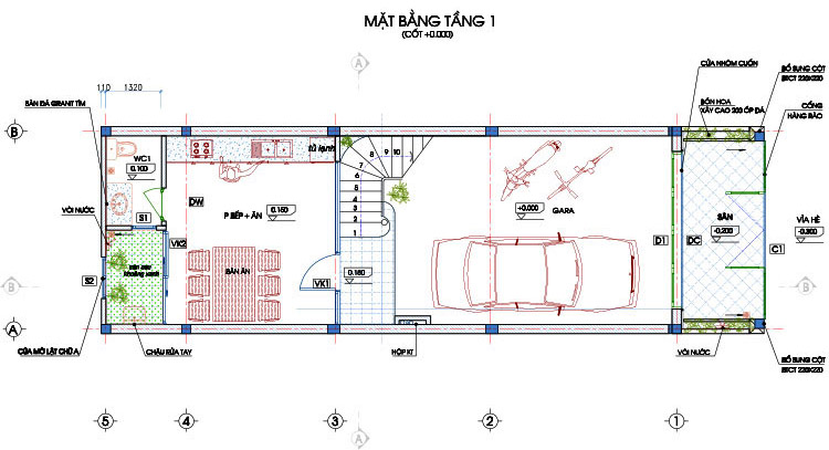 7thiet ke nha ong 5x16m mat bang tang 1dsa